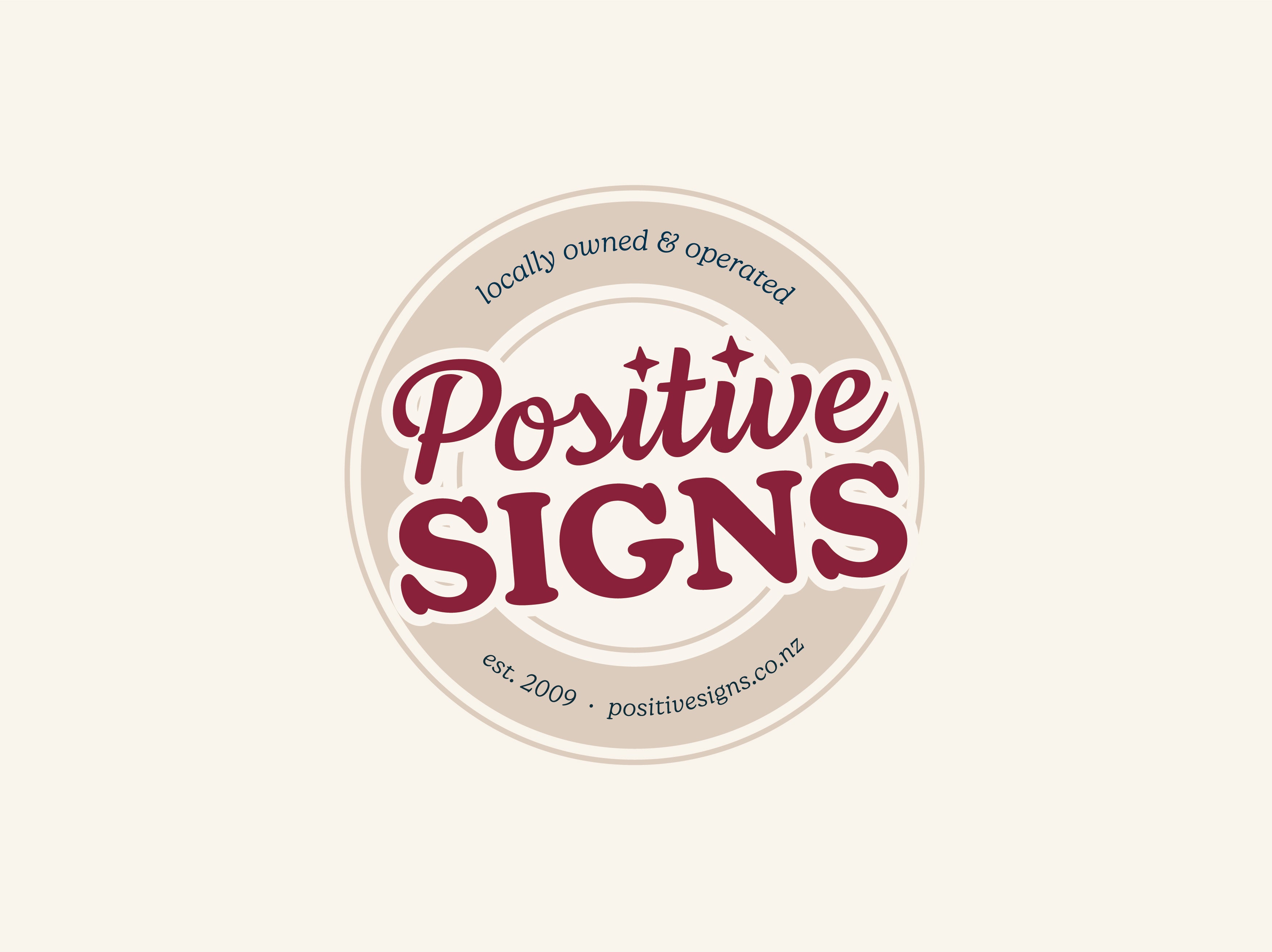 Positive Signs + Print logo