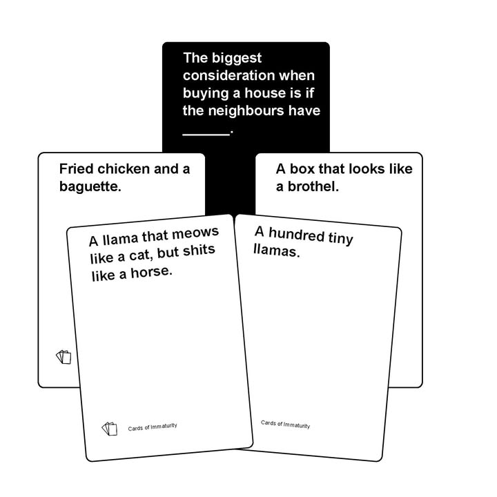 Nictot's Cards of Immaturity logo