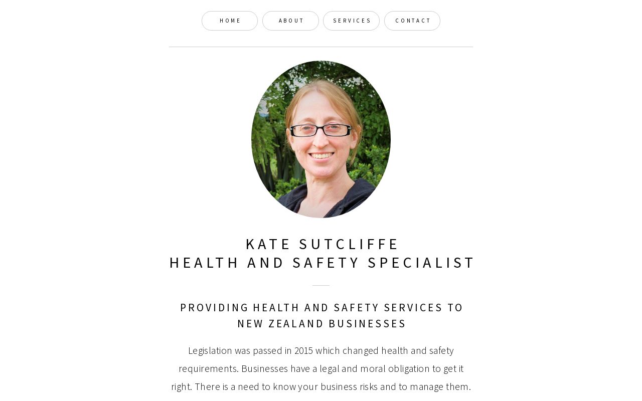 Kate Sutcliffe - Health and Safety Specialist logo